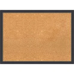 30"x22" Stylish Wood Frame Cork Board Black - Amanti Art -Home Furniture GUEST bab82de8 68eb 4da0 a789 135f4a703c20