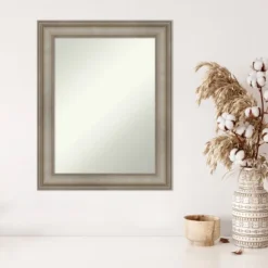 24" X 30" Non-Beveled Mezzanine Antique Silver Narrow Wood Wall Mirror - Amanti Art 12 24" X 30" Non-Beveled Mezzanine Antique Silver Narrow Wood Wall Mirror - Amanti Art -Home Furniture GUEST bb62cd29 e3ba 48a8 8d0c 75f7eb56d1e1