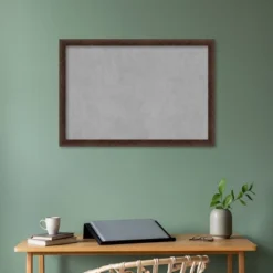 39"x27" Narrow Framed Magnetic Board Warm Walnut - Amanti Art: Metal Wall Mount, Office Decor, No Choking Hazard -Home Furniture GUEST bba0be8f ae61 43d7 b891 276036f18afd