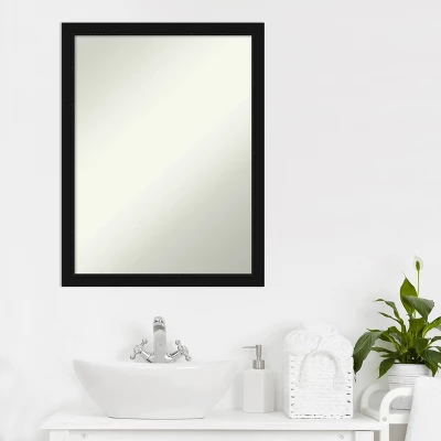 Amanti Art Avon Black Narrow Non-Beveled Bathroom Wall Mirror 6 Amanti Art Avon Black Narrow Non-Beveled Bathroom Wall Mirror - Image 4