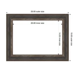 Amanti Art Alta Brown Grey Framed Dry Erase Magnetic Board -Home Furniture GUEST bc6b20a4 33d6 4cac 8806 0d880dc3674c