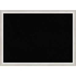 30"x22" Two Tone Wood Frame Cork Board Silver - Amanti Art -Home Furniture GUEST bc825863 c9b3 4910 9eb1 dc9ab7dc7864