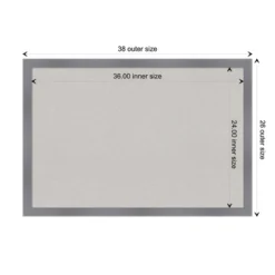 38"x26" Edwin Wood Frame Gray Cork Board - Amanti Art -Home Furniture GUEST bc952cfd 995a 4bf9 9afc d31df9b12e5a