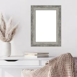 Amanti Art Waveline Silver Narrow Framed Dry Erase Magnetic Board -Home Furniture GUEST bcd454f9 8fa7 4001 8579 d15e174e30b7