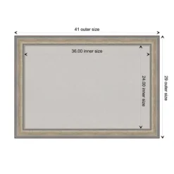 41"x29" Wood Frame Gray Cork Board Fleur Champagne Silver - Amanti Art -Home Furniture GUEST be5ee131 c27d 4777 b01f aaa8918790e3