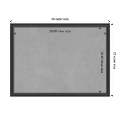 30"x22" Framed Magnetic Board Black - Amanti Art -Home Furniture GUEST bee8f158 e5b5 42ee 95a2 fe0909ceb52e