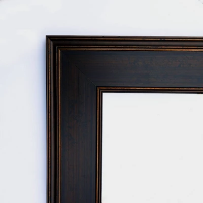 32" X 68" Non-Beveled Mezzanine Espresso Wood Full Length Floor Leaner Mirror - Amanti Art 4 32" X 68" Non-Beveled Mezzanine Espresso Wood Full Length Floor Leaner Mirror - Amanti Art - Image 2