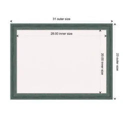 31"x23" Upcycled Wood Frame White Cork Board Teal/Gray - Amanti Art: Bulletin Board For Home Or Office Wall Mount -Home Furniture GUEST c097c27b 5da6 4f56 b6e3 b8ce8dde3729