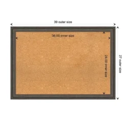 39"x27" Upcycled Wood Frame Cork Board With Wall Mount - Amanti Art: Custom Framing, Bulletin Board -Home Furniture GUEST c0d41021 930c 4793 a5b0 92ffdbad043e