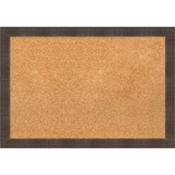 Amanti Art Whiskey Brown Rustic Wood Framed Corkboard, Grey Cork -Home Furniture GUEST c24b29e9 b793 4cd7 880b 948e677ae342