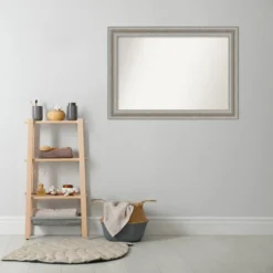 42" X 30" Non-Beveled Parlor Bathroom Wall Mirror Silver - Amanti Art -Home Furniture GUEST c2760281 09f4 4d9b aab9 171cd421a57b