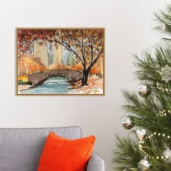 24" X 18" Autumn In New York Study I By Samuel Dixon Framed Canvas Wall Art - Amanti Art -Home Furniture GUEST c2b742ac b172 4173 8ce4 56f240080b97