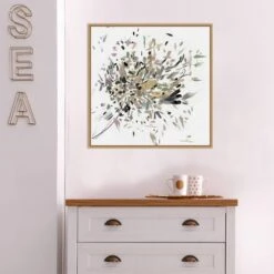 22" X 22" Dabbing Bouquet By Asia Jensen Framed Canvas Wall Art Light Brown - Amanti Art -Home Furniture GUEST c3263787 49ba 4283 adbe 1a8370b72f5c