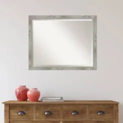30" X 24" Dove Square Framed Wall Mirror Graywash - Amanti Art -Home Furniture GUEST c4d3710a 969e 409a 86e5 3bdc812e59e8
