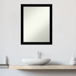 Black Museum Non-Beveled Wood Bathroom Wall Mirror 20 Black Museum Non-Beveled Wood Bathroom Wall Mirror -Home Furniture GUEST c61a18a3 b0bd 4111 9903 7c1717dfccfb