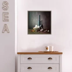 16" X 16" Kitchen Eggs And Bottles Still Life By Luiz Laercio Framed Wall Canvas - Amanti Art -Home Furniture GUEST c6db5d69 0919 43de 8560 792fec76d9a3