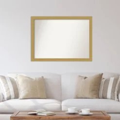 42" X 31" Non-Beveled Grace Brushed Gold Wall Mirror - Amanti Art -Home Furniture GUEST c785c8ef 8eb6 4974 9bfa 54f769e7fd34