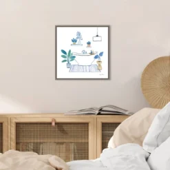 16" X 16" Relax II By Farida Zaman Framed Canvas Wall Art - Amanti Art -Home Furniture GUEST c891993d 7d4c 4834 b2e9 374e4bd3f977