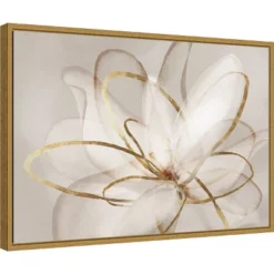 23" X 16" Transparent Beauty III By Eva Watts Framed Canvas Wall Art - Amanti Art
