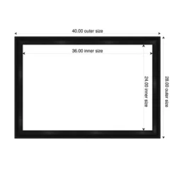 Amanti Art 28"x40" Grand Black Narrow Framed Magnetic Dry Erase Board -Home Furniture GUEST c9e4e392 3848 43b7 8f3d 0b25f241a668