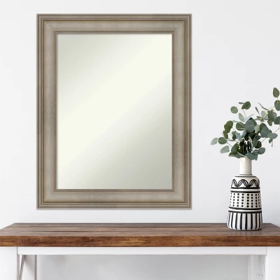 24" X 30" Non-Beveled Mezzanine Antique Silver Narrow Wood Wall Mirror - Amanti Art 9 24" X 30" Non-Beveled Mezzanine Antique Silver Narrow Wood Wall Mirror - Amanti Art - Image 7
