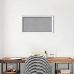 26"x14" Morgan Framed Magnetic Board White/Blue - Amanti Art -Home Furniture GUEST cae4ef10 7255 4c8a b3db 22ded1d1c7cb