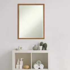 Amanti Art Carlisle Narrow Petite Bevel Wood Bathroom Wall Mirror -Home Furniture GUEST cbc0c173 2066 478b 8b72 6267748d58a5