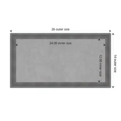 Amanti Art Dixie Grey Rustic Wood Framed Magnetic Board -Home Furniture GUEST cc1a8d81 eace 44cb 915d 18f271ea56f4