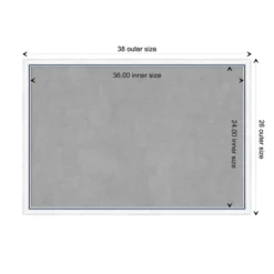 38"x26" Morgan Framed Magnetic Board White/Blue - Amanti Art: Wall Mount, Metal, Home & Office Decor -Home Furniture GUEST cd7b38ff 15aa 4cd8 95bf 57891604cc9b