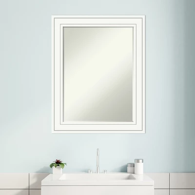 Amanti Art Craftsman White Petite Bevel Wood Bathroom Wall Mirror 29 X 23 In. 8 Amanti Art Craftsman White Petite Bevel Wood Bathroom Wall Mirror 29 X 23 In. - Image 6