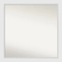 Amanti Art Blanco White Non-Beveled Wood Bathroom Wall Mirror -Home Furniture GUEST cd7d3218 ccbf 4665 a64a f78aaec35e9a