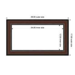 Amanti Art Harvard Walnut Framed Dry Erase Magnetic Board -Home Furniture GUEST cd9bb56b d46e 49d1 88b5 aaaf49b2b20d