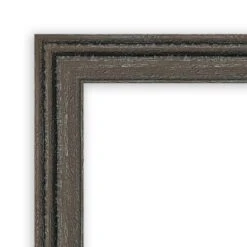 30"x30" Non-Beveled Upcycled Wood Bathroom Wall Mirror Brown/Gray - Amanti Art -Home Furniture GUEST cdbb8baf db26 4f95 a77a 186739257be5 1