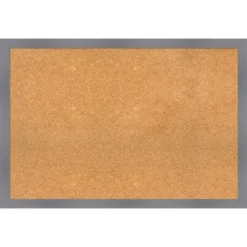 38"x26" Edwin Wood Frame Natural Cork Board Gray - Amanti Art: Bulletin Board For Office, Wall Mount, 26" Length -Home Furniture GUEST ceba8eb4 6bc7 4ba4 8154 6063b9e6d306