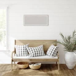 32"x14" Two Tone Wood Frame Gray Cork Board Silver - Amanti Art -Home Furniture GUEST cef89cd4 62f9 4de5 9634 7f51c01c19ce