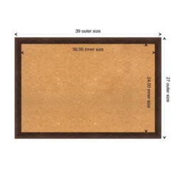 39"x27" Narrow Wood Frame Natural Cork Board Warm Walnut - Amanti Art: Wall Mounted, Bulletin Display 20 39"x27" Narrow Wood Frame Natural Cork Board Warm Walnut - Amanti Art: Wall Mounted, Bulletin Display -Home Furniture GUEST cf87dd7d 97b3 4ac7 b3b2 ab290bf8067f