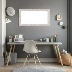 Amanti Art Alexandria White Wash Narrow Framed Dry Erase Magnetic Board -Home Furniture GUEST cf97b103 6a5f 4fa7 9db0 4d9694c3c59c