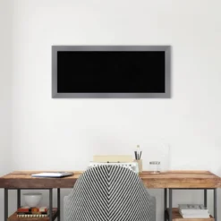 32"x14" Edwin Wood Frame Black Cork Board Gray - Amanti Art: Wall Mounted, Bulletin Display, Office Decor -Home Furniture GUEST cfcbba0f 83d7 4953 adcc 1524fe1ae19b