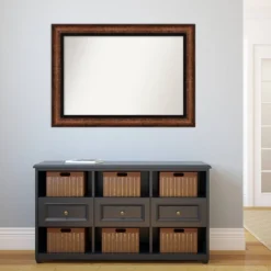 43" X 31" Non-Beveled Vogue Bronze Bathroom Wall Mirror - Amanti Art -Home Furniture GUEST d1447a1e 2aca 4c30 b195 aefe6f2f106b