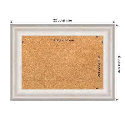 Amanti Art Trio White Wash Framed Corkboard, Natural Cork 5 Amanti Art Trio White Wash Framed Corkboard, Natural Cork - Image 3