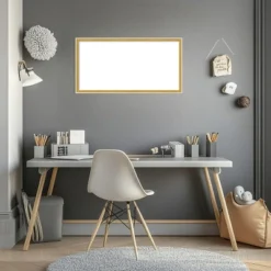 Amanti Art Paige White Gold Framed Dry Erase Magnetic Board -Home Furniture GUEST d3cdefa4 f640 472f a47b bd222962fd58