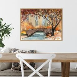 24" X 18" Autumn In New York Study I By Samuel Dixon Framed Canvas Wall Art - Amanti Art -Home Furniture GUEST d3e040a8 89b9 4c50 a7bb c4ef54ab4961
