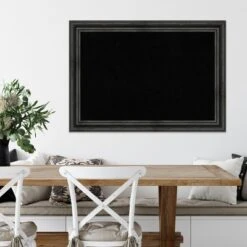 Amanti Art Black Cork Board Wood Framed Rustic Pine Black Bulletin Board 41 In. X 29 In. -Home Furniture GUEST d44c1a17 1fd8 41dc af12 698cc562e0b0