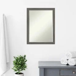 Amanti Art Regis Barnwood Narrow Petite Bevel Wood Bathroom Wall Mirror -Home Furniture GUEST d46db4e1 b360 436e 8ef0 4d9e0a66e1b7