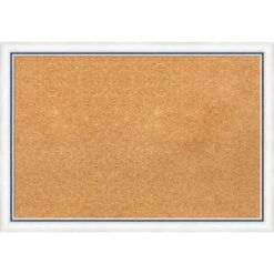 26"x18" Morgan Wood Frame Cork Board White/Blue - Amanti Art -Home Furniture GUEST d4e0eff2 fa9b 442f 9e27 c8995ccc3958