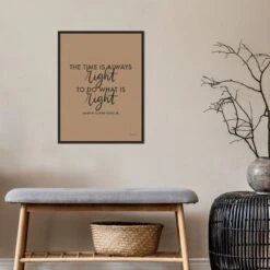 18" X 24" Words Of Wisdom IV Black - The Time Is Right By Becky Thorns Framed Canvas Wall Art Black - Amanti Art -Home Furniture GUEST d50f57da d0a3 4364 a4a1 5a83025345ea