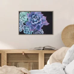 23" X 16" Abundance Succulent By Alana Clumeck Framed Canvas Wall Art - Amanti Art -Home Furniture GUEST d5696a44 8a9a 4ed4 bb59 c578f0e73e64