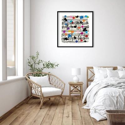 33" X 33" Floral Music Notes By Jenny Frean Wood Framed Wall Art Print - Amanti Art 7 33" X 33" Floral Music Notes By Jenny Frean Wood Framed Wall Art Print - Amanti Art - Image 5