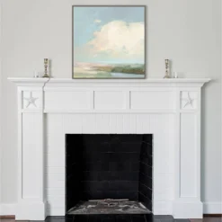 30" X 30" Colorful Horizon II Blue By Julia Purinton Framed Canvas Wall Art Print - Amanti Art -Home Furniture GUEST d5ba076d 79ad 40ca b3ce abca42ff9014