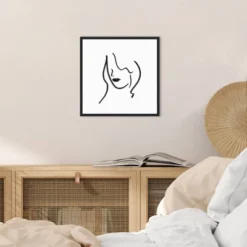 16" X 16" Muser II Woman By Isabelle Z Framed Canvas Wall Art Black - Amanti Art -Home Furniture GUEST d67898aa b524 4f2c 9c16 ab5419cbd5c8